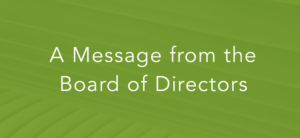 Message from the Board of Directors
